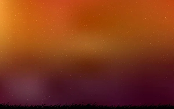 Темно Оранжева Векторна Текстура Зірками Молочного Способу Сучасна Абстрактна Ілюстрація — стоковий вектор