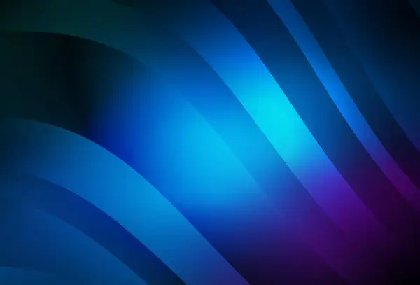 Donker Roze Blauwe Vector Template Met Gebogen Lijnen Kleurrijk Geometrisch — Stockvector