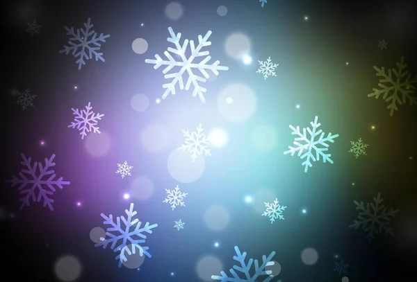 ダークマルチカラーベクトルの背景 クリスマスの属性を持つシンプルなグラデーションイラスト タイポグラフィのテンプレート — ストックベクタ