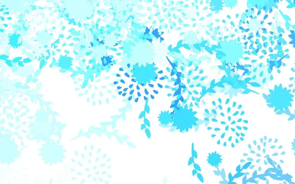 Hellblauer Vektor Abstrakter Hintergrund Mit Blumen Rosen Leuchtend Farbige Illustration — Stockvektor