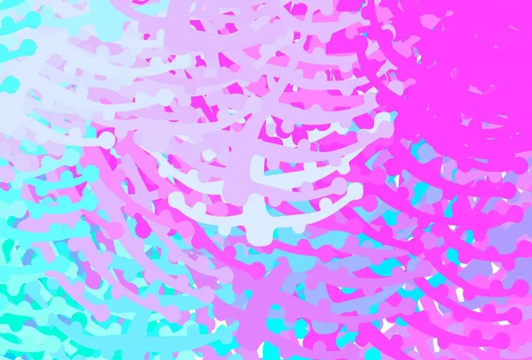 Світло Рожевий Синій Векторний Шаблон Хаотичними Формами Ілюстрація Барвистими Градієнтними — стоковий вектор