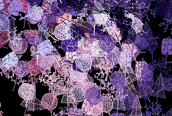 Темно Фіолетовий Рожевий Вектор Елегантний Фон Деревами Гілками Декоративна Ілюстрація — стоковий вектор