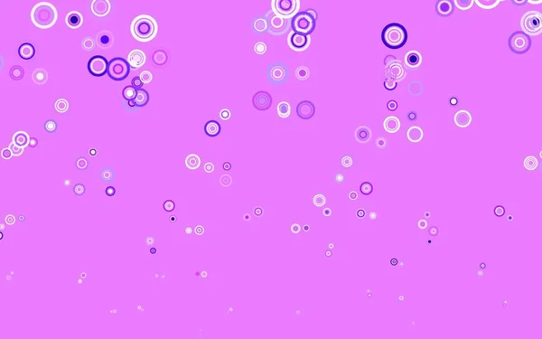 Hellviolettes Vektormuster Mit Kugeln Schöne Farbige Illustration Mit Verschwommenen Kreisen — Stockvektor