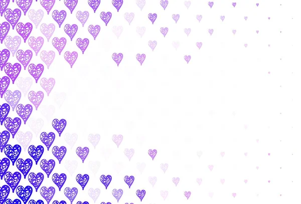 Светло Фиолетовый Розовый Сладким Сердцем Красивые Абстрактные Сердца Красочном Градиентном — стоковый вектор