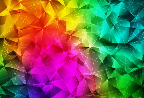 Üçgenli koyu renkli vektör arkaplanı. Doğa tarzında üçgenleri olan güzel bir çizim. İniş sayfası için modern şablon.