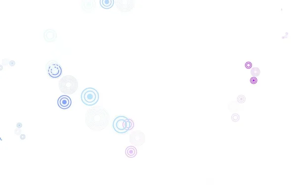 Светло Розовый Синий Векторный Фон Пузырями Иллюстрация Набором Ярких Красочных — стоковый вектор