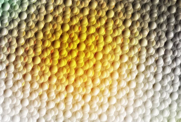 Ciemnożółte Tło Wektora Bąbelkami Zamazany Design Dekoracyjny Abstrakcyjnym Stylu Bąbelkami — Wektor stockowy