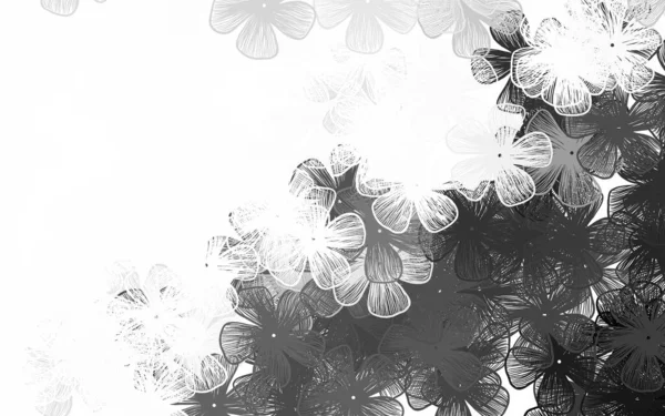 浅灰矢量自然的艺术与花卉在白色背景的自然风格 手绘网页设计 — 图库矢量图片
