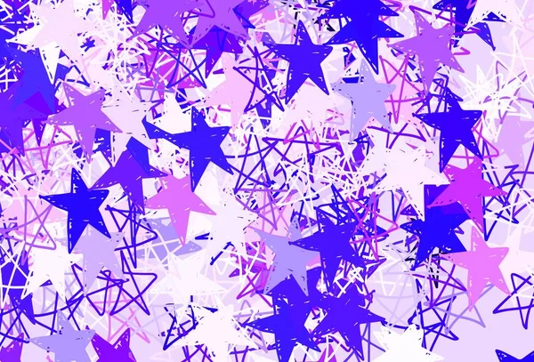 Rouge Clair Fond Vectoriel Jaune Avec Des Étoiles Colorées Étoiles — Image vectorielle