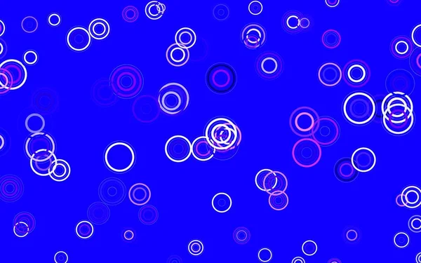Světle Fialová Růžová Vektorová Šablona Kruhy Třpytivé Abstraktní Ilustrace Rozmazanými — Stockový vektor