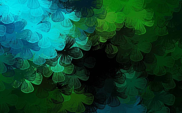 Dunkelblauer Grüner Vektor Eleganter Hintergrund Mit Bäumen Ästen Glitzernde Abstrakte — Stockvektor