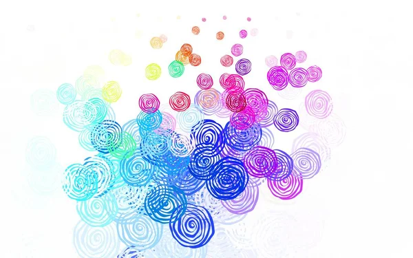 Licht Multicolor Vektor Natürliche Kulisse Mit Rosen Glitzernde Abstrakte Illustration — Stockvektor