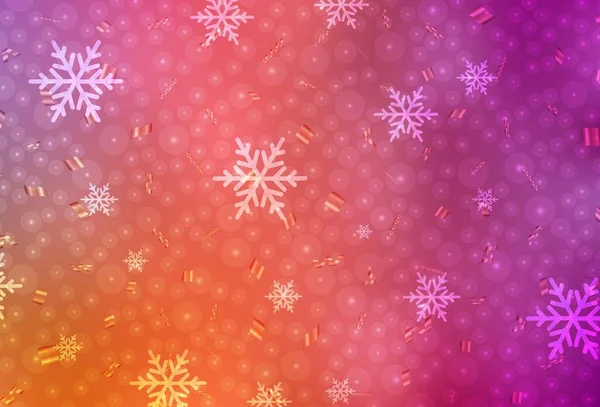 Rose Clair Fond Vectoriel Jaune Dans Style Noël Illustration Avec — Image vectorielle