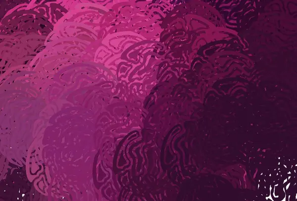 Sötét Rózsaszín Vektor Minta Ívelt Vonalakkal Okos Illusztráció Absztrakt Stílusban — Stock Vector