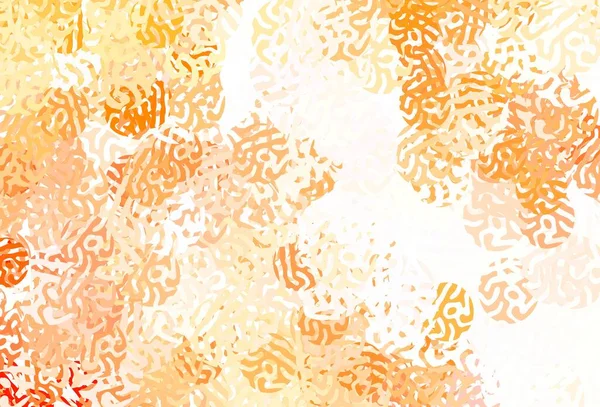 メンフィスの形をしたライトオレンジのベクトル背景 カラフルなランダムなフォームを持つ現代抽象的なイラスト 壁紙のためのエレガントなデザイン — ストックベクタ