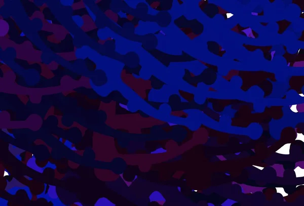 Donker Roze Blauwe Vector Achtergrond Met Memphis Vormen Kleurrijke Chaotische — Stockvector