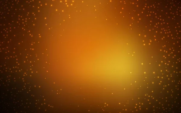 Темно Оранжевый Вектор Космическими Звездами Яркая Иллюстрация Небесными Звездами Абстрактном — стоковый вектор