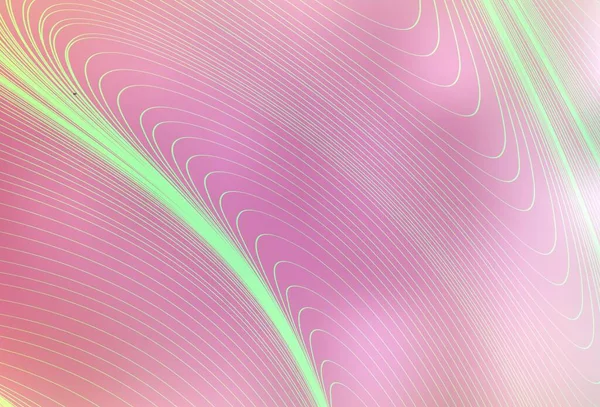 Textura Vectorial Rosa Claro Com Linhas Curvas Nova Ilustração Colorida — Vetor de Stock