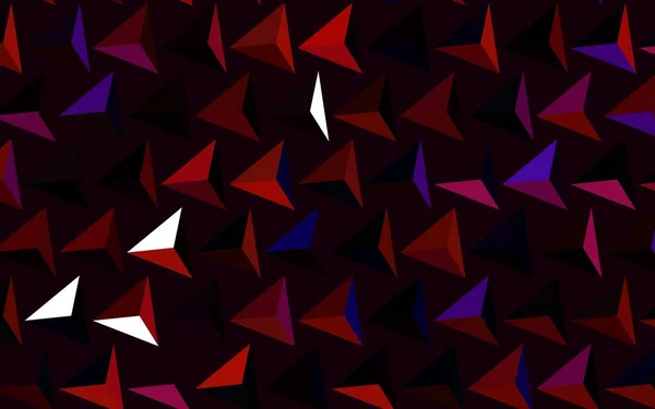 Dark Pink Red Vector Pattern Polygonal Style Triangles Abstract Background — Stock Vector