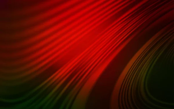 Темно Зеленая Красная Векторная Текстура Мокрыми Линиями Творческая Иллюстрация Полутоновом — стоковый вектор