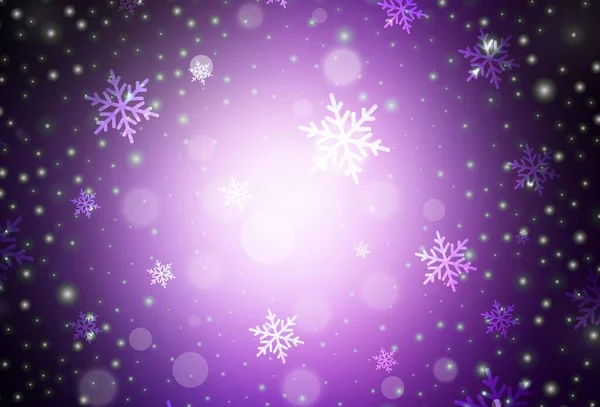 Темно Фиолетовый Вектор Праздничном Стиле Простая Градиентная Иллюстрация Рождественскими Атрибутами — стоковый вектор