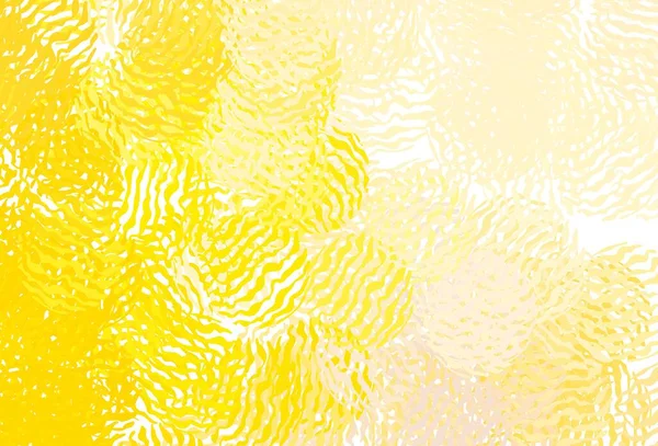 Layout Vetorial Amarelo Claro Com Linhas Curvas Uma Ilustração Brilhante —  Vetores de Stock