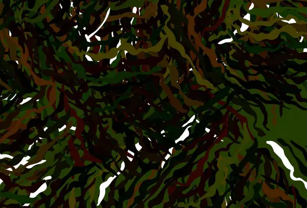 Vert Foncé Motif Vectoriel Rouge Avec Lignes Illustration Colorée Flambant — Image vectorielle