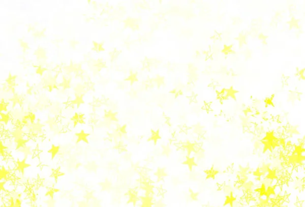 Verde Claro Fundo Vetor Amarelo Com Estrelas Coloridas Ilustração Colorida — Vetor de Stock