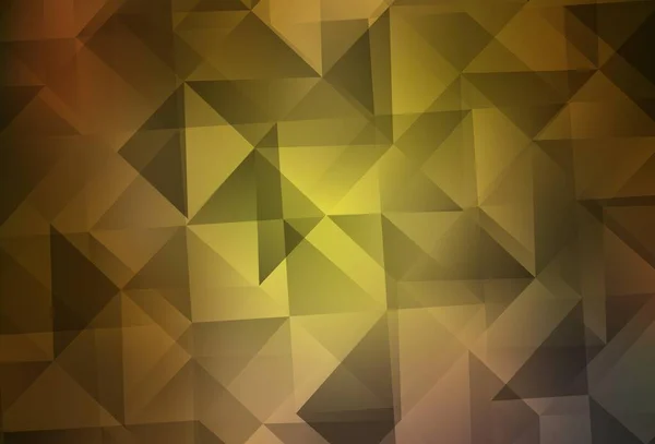 Donkergroen Geel Vector Abstract Veelhoekig Sjabloon Driehoekig Geometrisch Monster Met — Stockvector