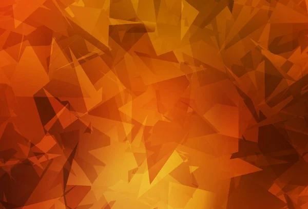 Donker Oranje Vectorachtergrond Met Veelhoekige Vormen Moderne Abstracte Illustratie Met — Stockvector