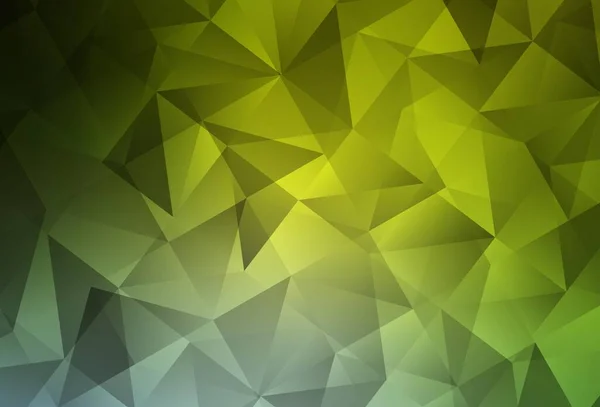 Ljusgrön Gul Vektor Lutning Trianglar Mall Modern Abstrakt Illustration Med — Stock vektor