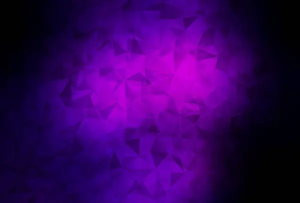 Dark Purple Vector Low Poly Texture Colorful Abstract Illustration Triangles — Stock Vector