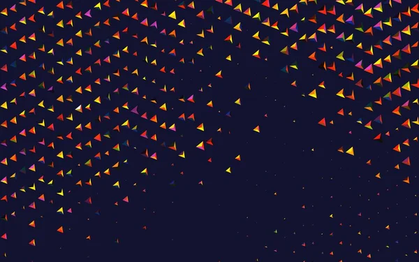 Fond Vectoriel Multicolore Foncé Avec Style Polygonal Triangles Sur Fond — Image vectorielle