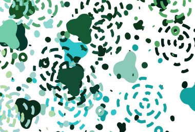 Açık mavi, rastgele şekilli yeşil vektör deseni. Soyut tarzda rengarenk gradyan şekilleri olan bir resim. Duvar kağıtları için zarif tasarım.