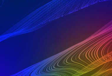 Koyu mavi, sarı vektör parlak soyut düzen. Eğilimli zarif, parlak bir çizim. İşiniz için en iyi bulanık tasarım..