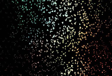 Karanlık çokrenkli vektör arkaplanı, çizgiler, üçgenler. Renkli üçgenlerin olduğu bir resim. İşiniz için en iyi akıllı tasarım.