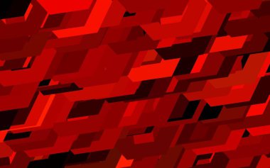 Altıgen şekilli Karanlık Çokrenkli vektör düzeni. Bulanık yüzeyde renkli altıgenlerin çizimi. İniş sayfaları için desen.