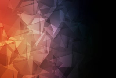 Koyu mavi, sarı vektör soyut çokgen arkaplan. Gradyanı olan zarif parlak çokgen çizimi. İş tasarımınız için yepyeni bir tarz.