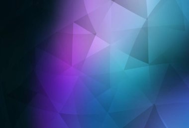 Koyu pembe, mavi vektör düşük polimerli düzen. Yarım ton şeklinde, üçgenli yaratıcı illüstrasyon. Web siteniz için çokgen tasarım.