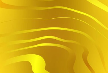 Eğri çizgileri olan koyu sarı vektör arkaplan. Eğimli çizgileri olan zarif parlak bir illüstrasyon. İş tasarımınız için şablon.