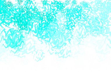 Bükülmüş çizgileri olan açık yeşil vektör düzeni. Soyut ve gradyan biçiminde geometrik çizim. Web siteniz için soyut tasarım.