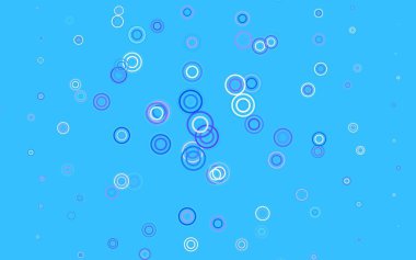 Açık Pembe, daireli mavi vektör şablonu. Doğa tarzında bulanık halkaları olan güzel renkli çizimler. İş ilanınız için tasarım.