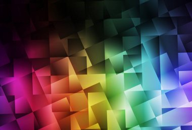 Eşkenar dörtgenli Dark Multicolor vektör arkaplanı. Renkli dikdörtgenlerle modern soyut çizimler. Reklamınız, posteriniz, afişiniz için en iyi tasarım.