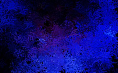 Koyu pembe, mavi vektör zarif arka plan, ağaçlar, dallar. Doğal tarzda ağaçların olduğu zarif, parlak bir tasvir. İşiniz için en iyi tasarım..