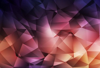 Koyu mavi, sarı vektör üçgen mozaik zemin. Üçgenli renkli soyut çizimler. Dizaynınız için üçgen desen.