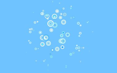 Çember şekilli açık mavi vektör düzeni. Bulanık dekoratif tasarım baloncuklu soyut tarzda. Marka kitabınız için yeni şablon.