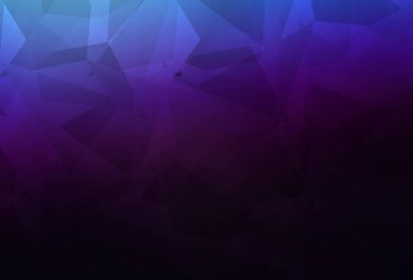 Koyu pembe, mavi vektör desenli ve rastgele çokgonlular. Soyut gradyan şekilli basit renkli çizimler. Web siteniz için basit tasarım.