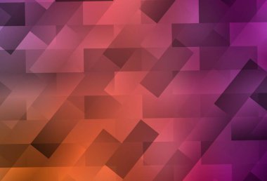 Açık Pembe, eşkenar dörtgenli sarı vektör şablonu. Renkli dikdörtgenlerle modern soyut çizimler. İş ilanları, broşürler, broşürler için desen