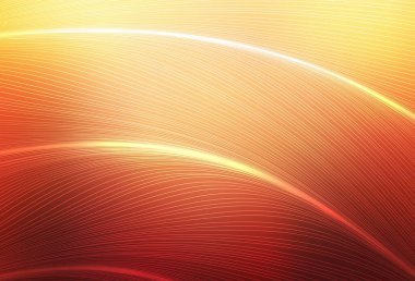 Açık Kırmızı, bükülmüş çizgileri olan sarı vektör düzeni. Eğimli çizgileri olan zarif parlak bir illüstrasyon. Marka kitabı için şık bir desen.