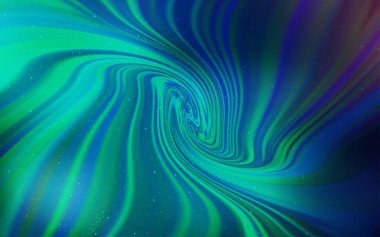 Açık mavi, Samanyolu yıldızlı yeşil vektör dokusu. Soyut şablonda gökyüzü yıldızlarıyla parlayan illüstrasyon. Astronomi web siteleri için desen.